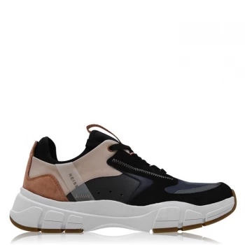 Image of Reiss Liam Monster Trainers - Black/Apricot