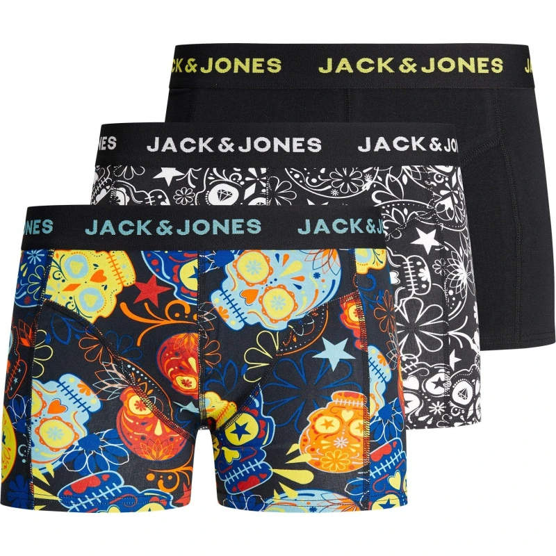 Image of Jack and Jones Kids Skull Pack Trunks Black male 10 Years