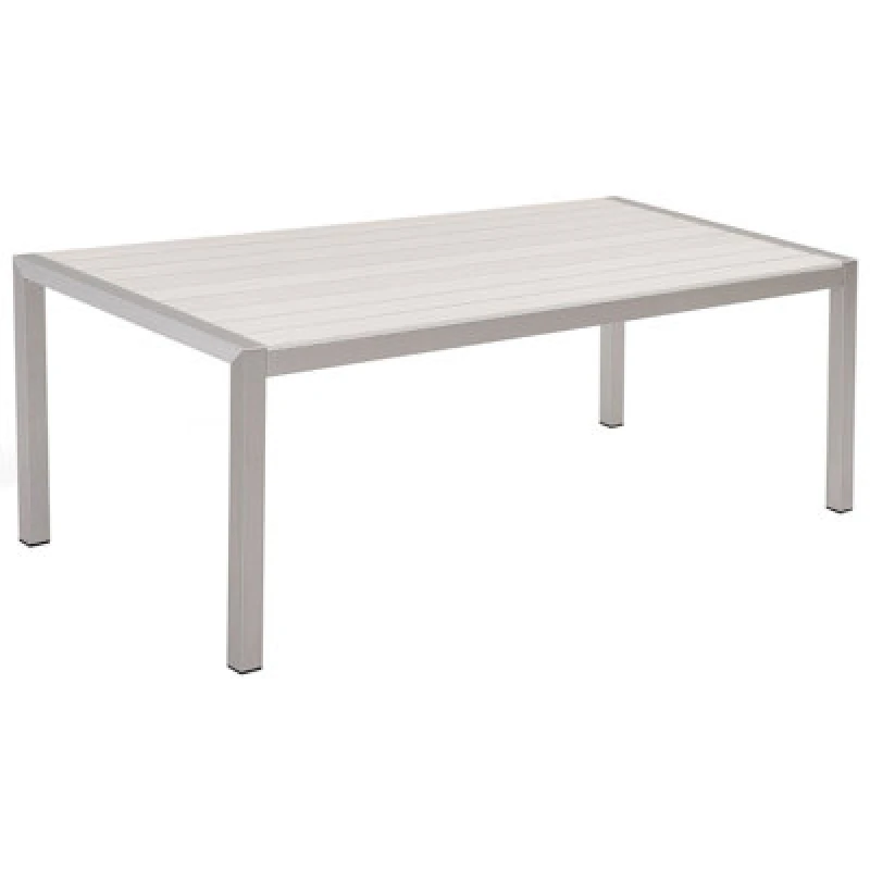 Image of Beliani Garden Dining Table Vernio 180 Cm 90 Cm Metal White