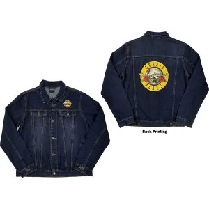 Image of Guns N' Roses - Classic Logo Unisex Small Denim Jacket - Blue