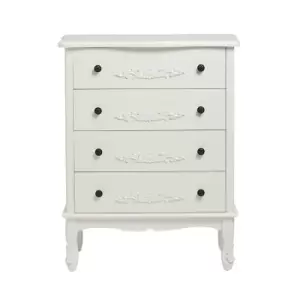 image of Antoinette 4 Drawer Chest White