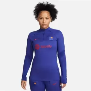 Image of Nike Barcelona Strike Womens Nike Dri-FIT Soccer Drill Top - Blue