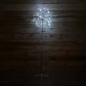 image of 1.8m Champagne Firework Outdoor Christmas Tree with 72 Static 24 Flashing White LEDs