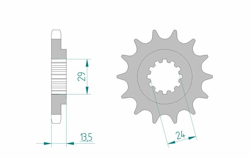 Image of AFAM Steel Standard Front Sprocket 24900 - 530