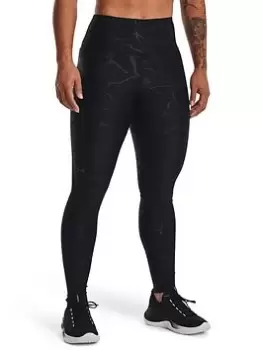 Image of Under Armour Embossed Leggings - Black, Size S, Women