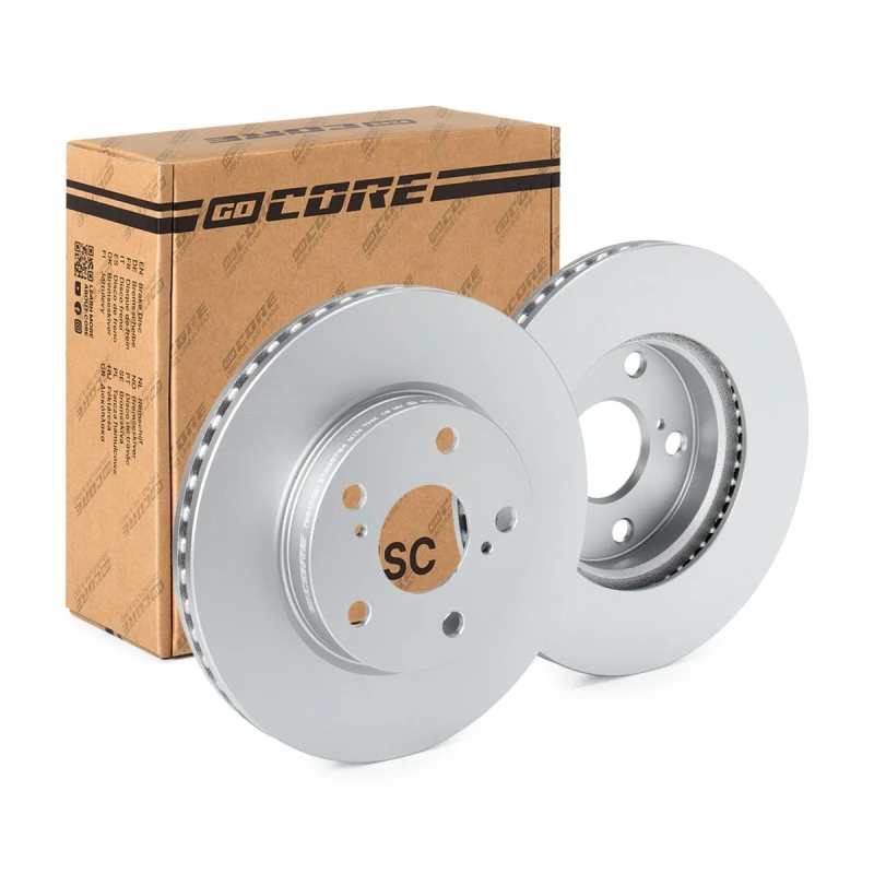 Image of goCORE GCH20687 Brake disc Front Axle, Vented, Cast Iron, Coated, without wheel studs Cast Iron Brake Disc (82)
