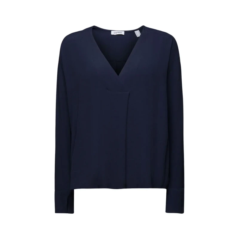 Image of Esprit Womens v-neck blouse Esprit Bleu Female 2XS 994EE1F304_400