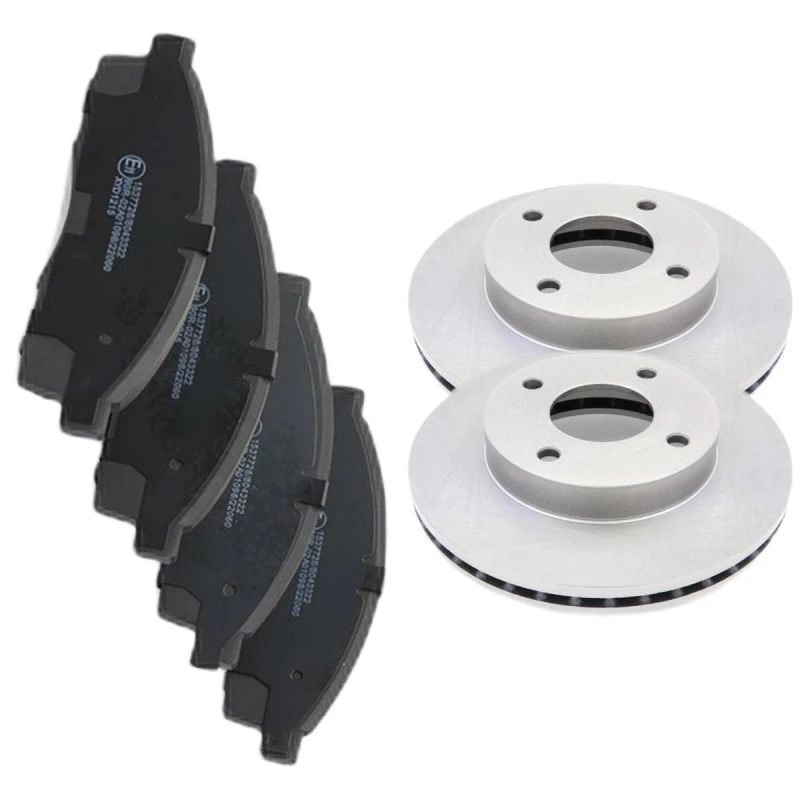 Image of RIDEX 3405B2796 Brake disc and pads set Front Axle, Brake Disc Type: Vented, with acoustic wear warning Brake Set,disc brakes (3405)
