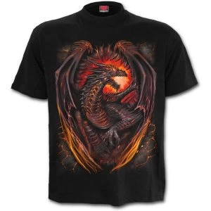 image of Dragon Furnace Mens 4XL T-Shirt - Black