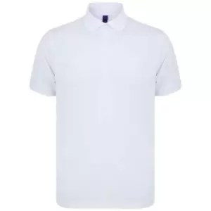 image of Henbury Mens Piqu Polo Shirt (XL) (White)