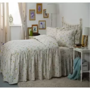 Image of Belledorm Bluebell Meadow Fitted Bedspread (Double) (Ivory)