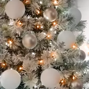 Image of Festive Indoor & Outdoor 7ft Christmas Tree Glow-Worm Lights 1000 White & Warm White LEDs