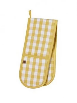 image of Ulster Weavers Ulster Weavers Yellow Gingham Double Oven Glove