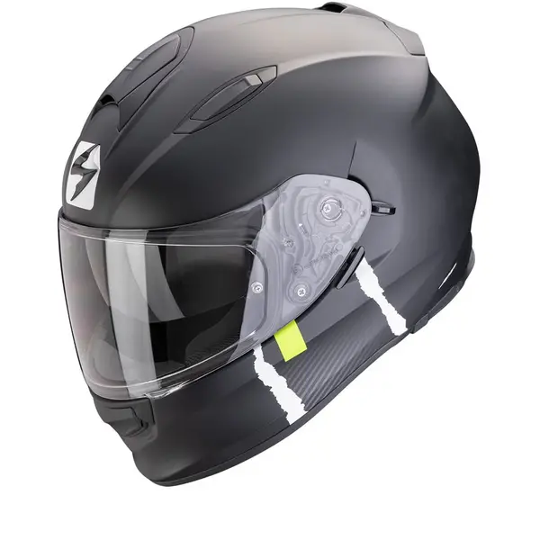 Scorpion EXO-491 Code Matt Black-Silver Full Face Helmet Size XS