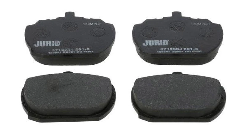 Image of JURID 571233J Brake pad set not prepared for wear warning indicator, without accessories Brake Pad Set,disc brake (402)