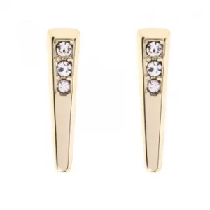 image of Ladies Karen Millen Gold Plated Crystal Shard Earrings