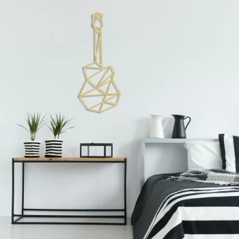 Image of Guitar 2 - Gold Gold Decorative Metal Wall Accessory