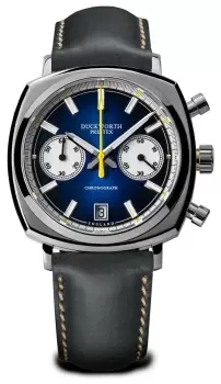 Image of Duckworth Prestex D550-03-G Chrono 42 Blue Dial Black Watch