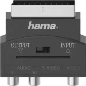 Image of Hama S-Video / RCA AV Adapter [1x S-Video socket - 3x RCA connector (phono)] Black