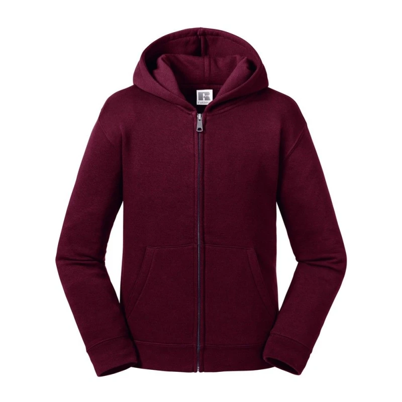 Image of Russell Authentic Zip Hooded Sweatshirt in Burgundy Size: 11-12 Years Burgundy Unisex 11-12 Years