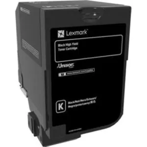 image of Lexmark 74C0H10 Black Laser Toner Ink Cartridge