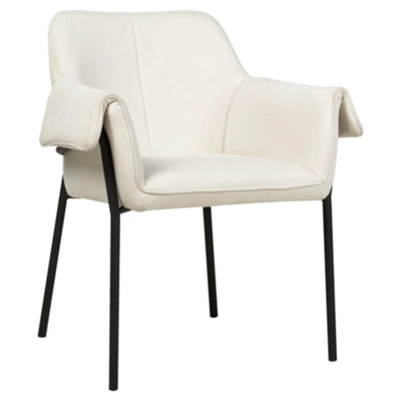 Image of Beliani Fabric Accent Chair Light Beige Arla