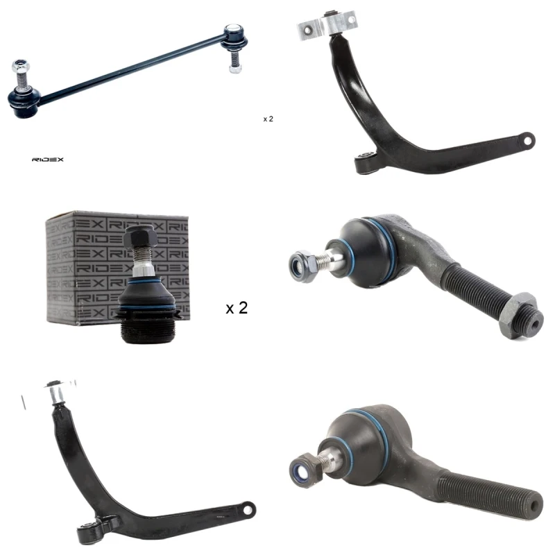Image of RIDEX 772S0371 Control arm repair kit Front Axle, Control Arm Suspension Kit (772)