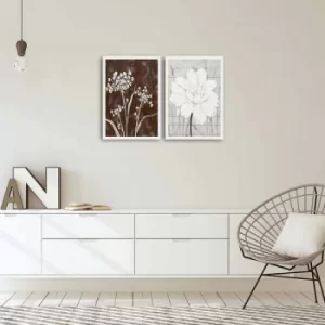 Image of 2PBCT-03 Multicolor Decorative Framed MDF Painting (2 Pieces)