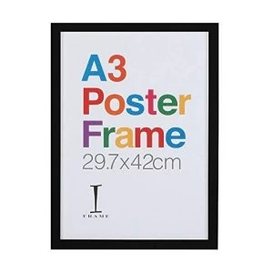 image of A3 - iFrame Perspex Black Poster Frame