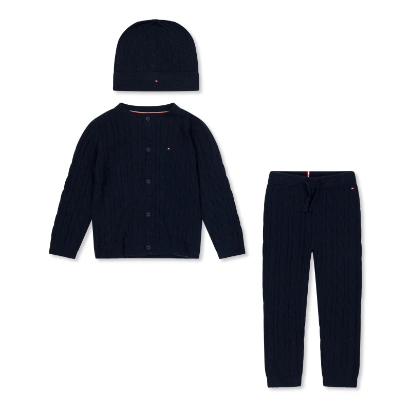 Image of Tommy Hilfiger Unisex Kids Cable Clothing Set Clothing Sets 12M Blue 31148018080