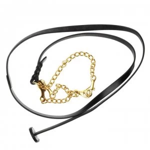 image of John Whitaker Leather Lead Chain - Black