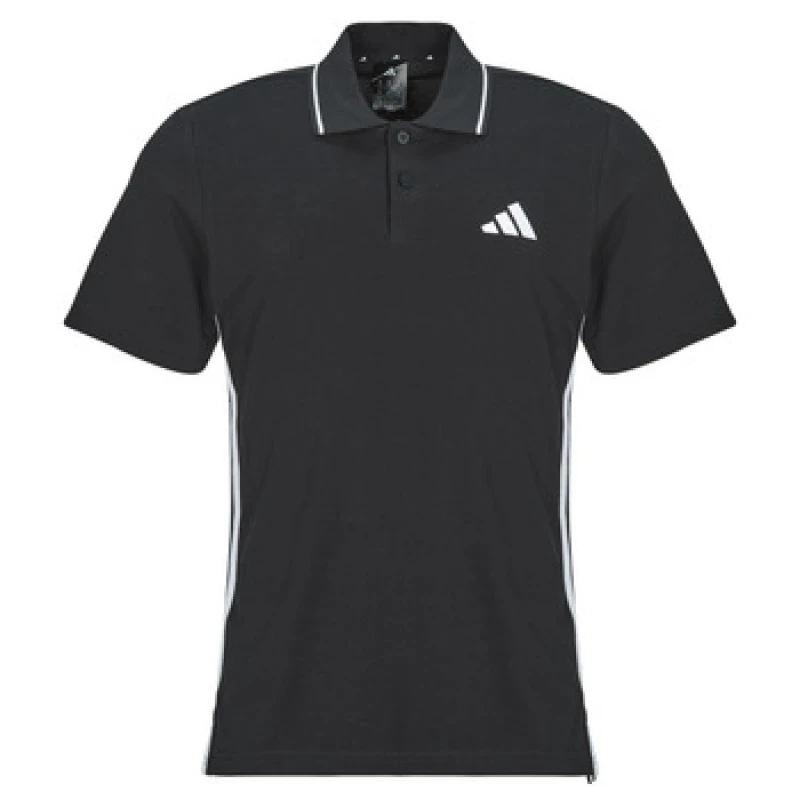 Image of Adidas Polo pique adidas Essential 3-Stripes Noir Male S