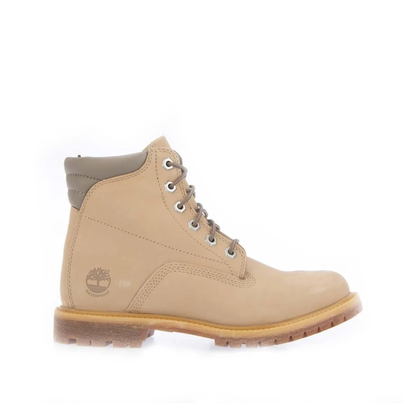 Image of Timberland 6" Lace Up Waterproof Boots - Cream Cream 5.5