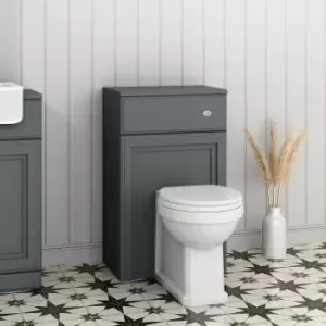 Image of 500mm Dark Grey Back to Wall Toilet Unit Only - Westbury