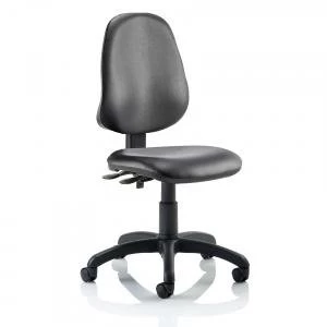 image of Trexus Eclipse II Lever Task Operator Chair Without Arms Vinyl Black