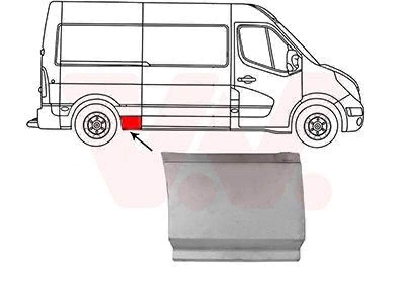Image of VAN WEZEL Side panel VAN WEZEL 4399142