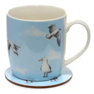 Image of Seagull Buoy Porcelain Mug & Coaster Set