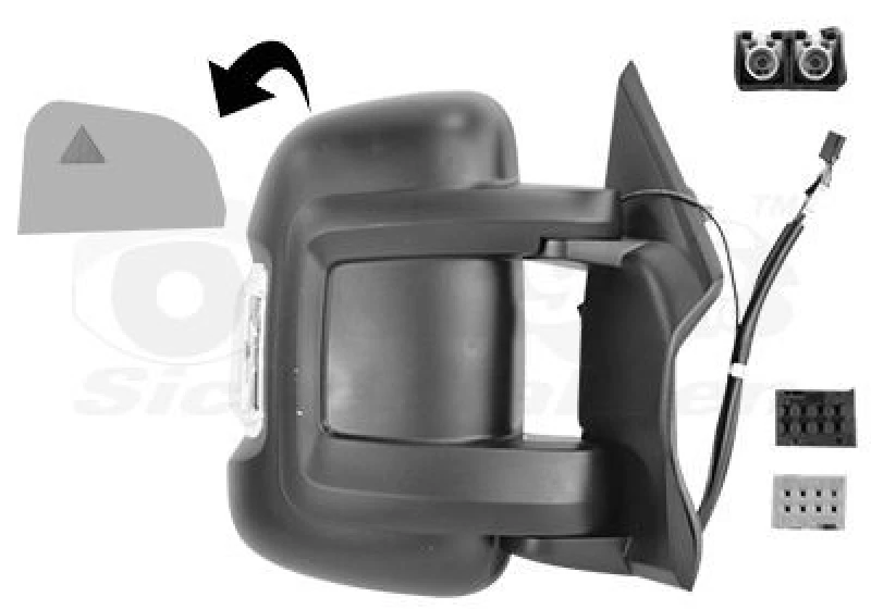 Image of VAN WEZEL Wing mirror VAN WEZEL 1652828