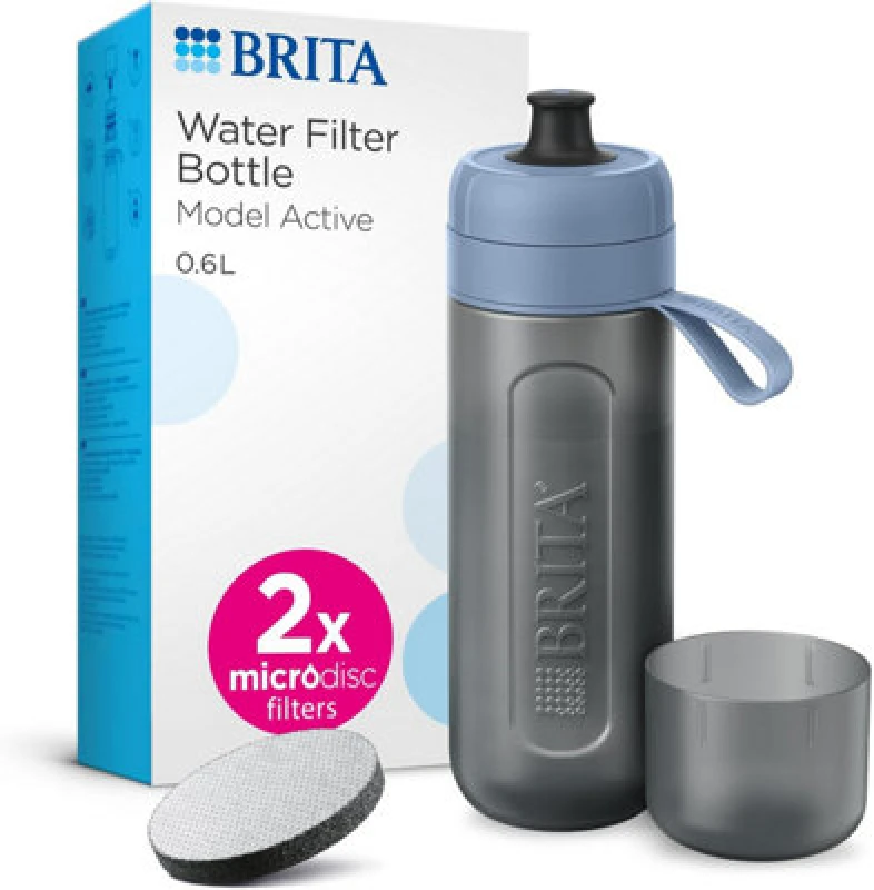 Image of Brita Sports Water Filter Bottle Active Dark Blue 1052250