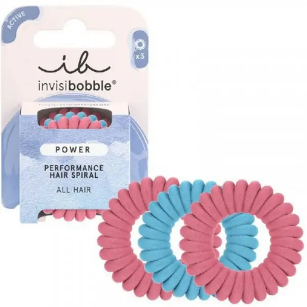 image of Invisibobble Power Performance Hair Spiral Rose and Ice