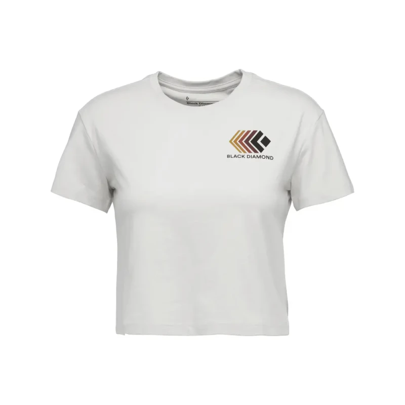 Image of Womens T-Shirt Black Diamond Crop Blanc Female XS