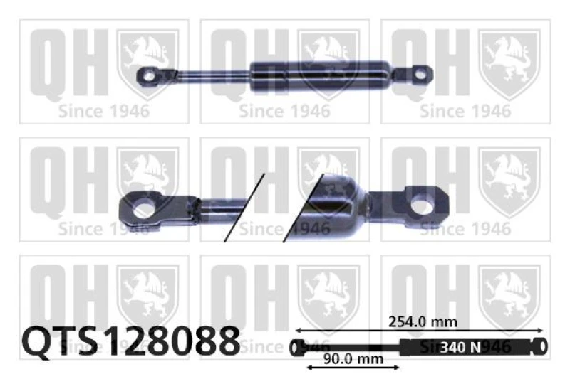 Image of QUINTON HAZELL Tailgate strut QUINTON HAZELL QTS128088