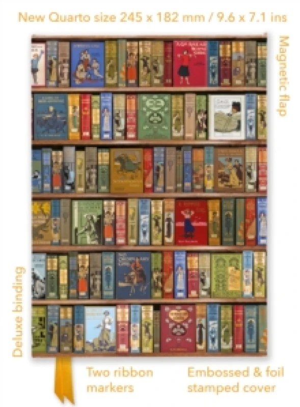 Image of Bodleian Libraries: High Jinks Bookshelves (Foiled Quarto Journal) Notebook / blank book