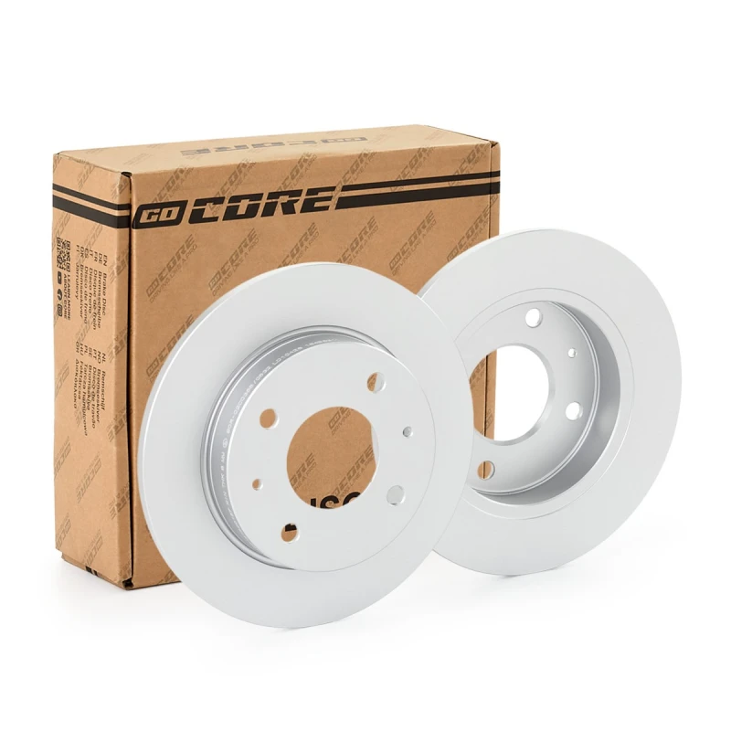 Image of goCORE GCH20062 Brake disc Rear Axle, Solid, Cast Iron, Coated, without bolts/screws Cast Iron Brake Disc (82)