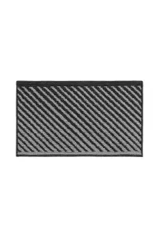 image of Stellar Machine Washable Latex Backed Doormat, 50x80cm, Black