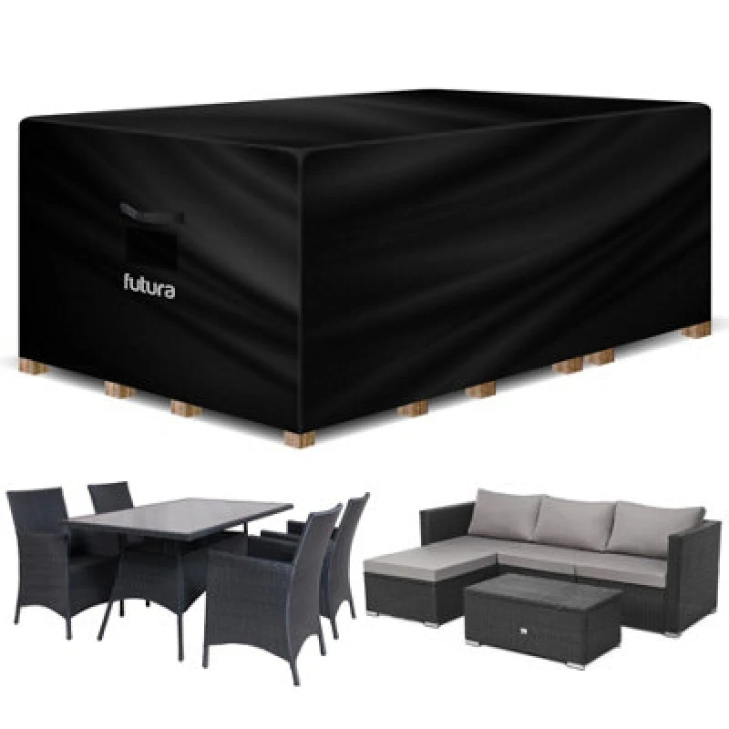 Image of Futura 420D Rectangular 250X210X90Cm Waterproof Garden Furniture Cover, Outdoor Patio Weatherproof Rattan Sofa Shield