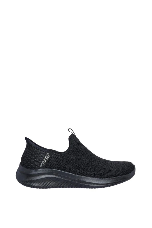 Image of Skechers Ultra Flex 3.0 Stretch Knit Slip-ins Black female