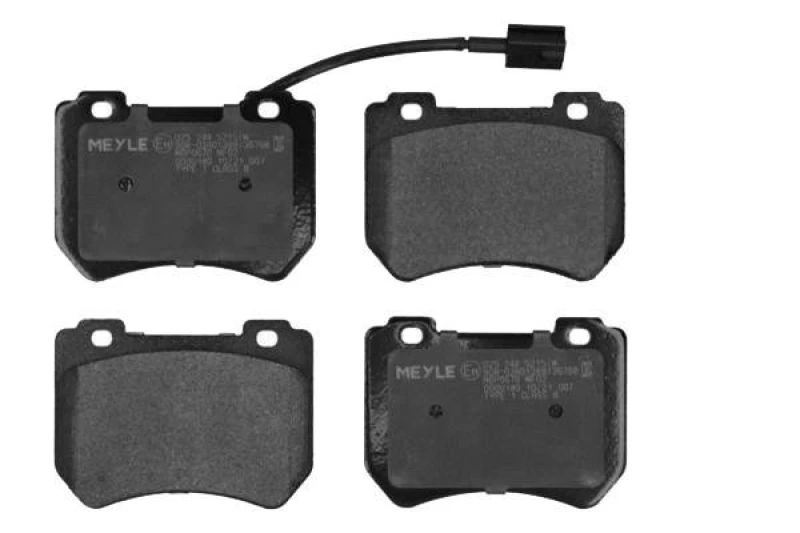 Image of MEYLE 025 248 5215/W Brake pad set Front Axle, with integrated wear sensor, Original Quality, with anti-squeak plate Brake Pad Set,disc brake (402)