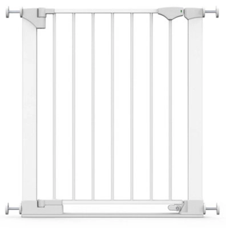Image of Safetots Safestep Gate, White, 68Cm - 75Cm, Extra Low Walkthrough, Pressure Fit Safety Gate, Baby Gate For Stairs And Doors
