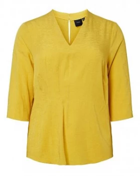 Image of I.scenery Textured Pleated Blouse